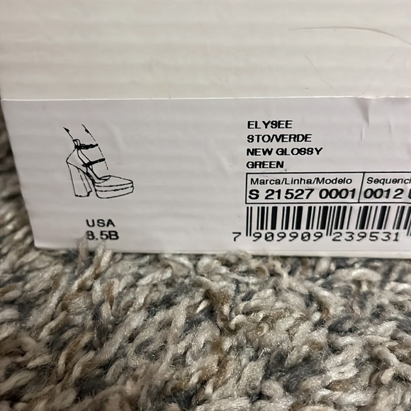 Schutz elesee lime green pointy toe platform heels - Picture 6 of 6